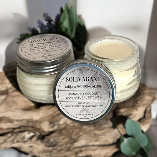 Wickless 100% Soy Wax Candle, Glass Jar, Scented, Vegan, Handmade, Eco-Friendly